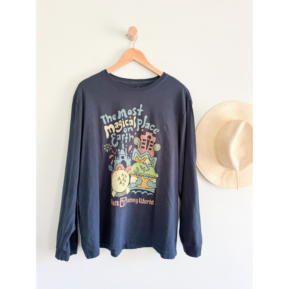 Disney Parks | Official Walt Disney World Magical Place Long Sleeve Tee | XL